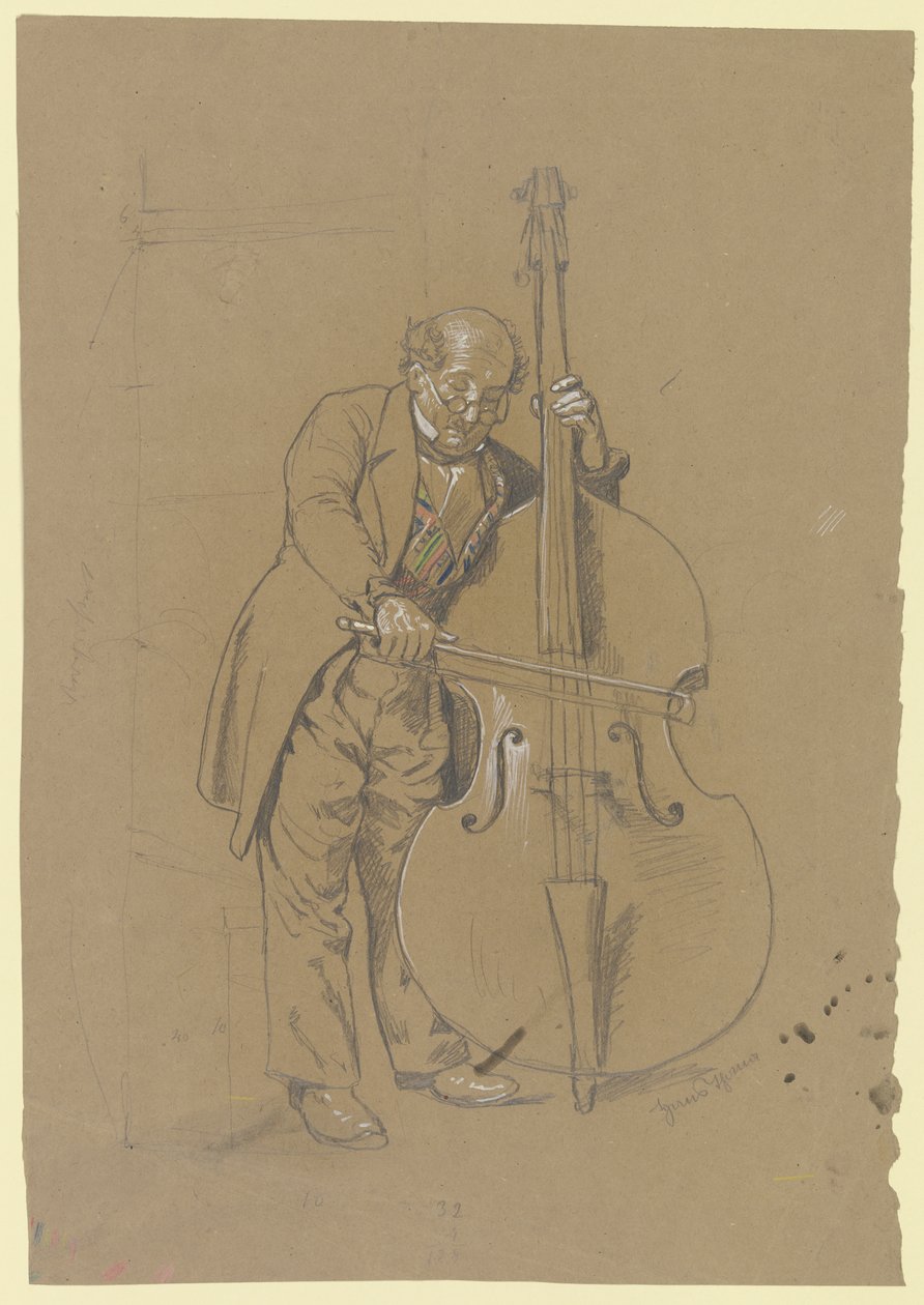Kontrabasista autorstwa Hans Thoma