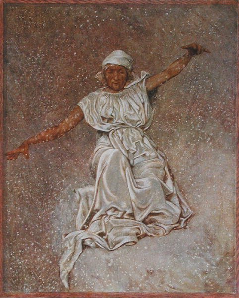 luty, ilustracja z „Festkalender” wydana w Lipsku ok. 1910 (kolor lito) autorstwa Hans Thoma