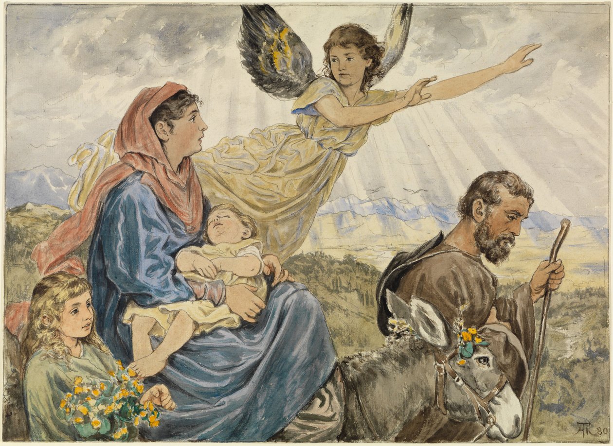 Ucieczka do Egiptu autorstwa Hans Thoma