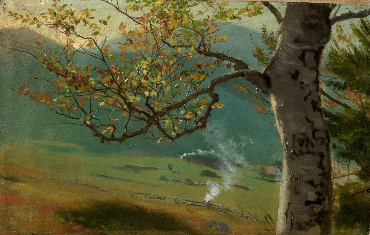 Jesienne drzewo przed Wiesentalem autorstwa Hans Thoma