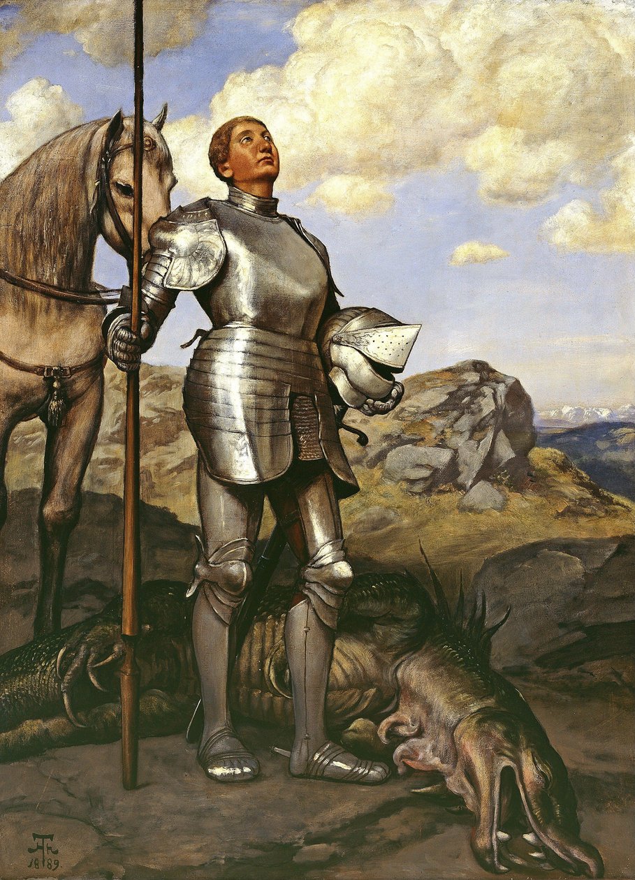 Rycerz Święty Jerzy autorstwa Hans Thoma