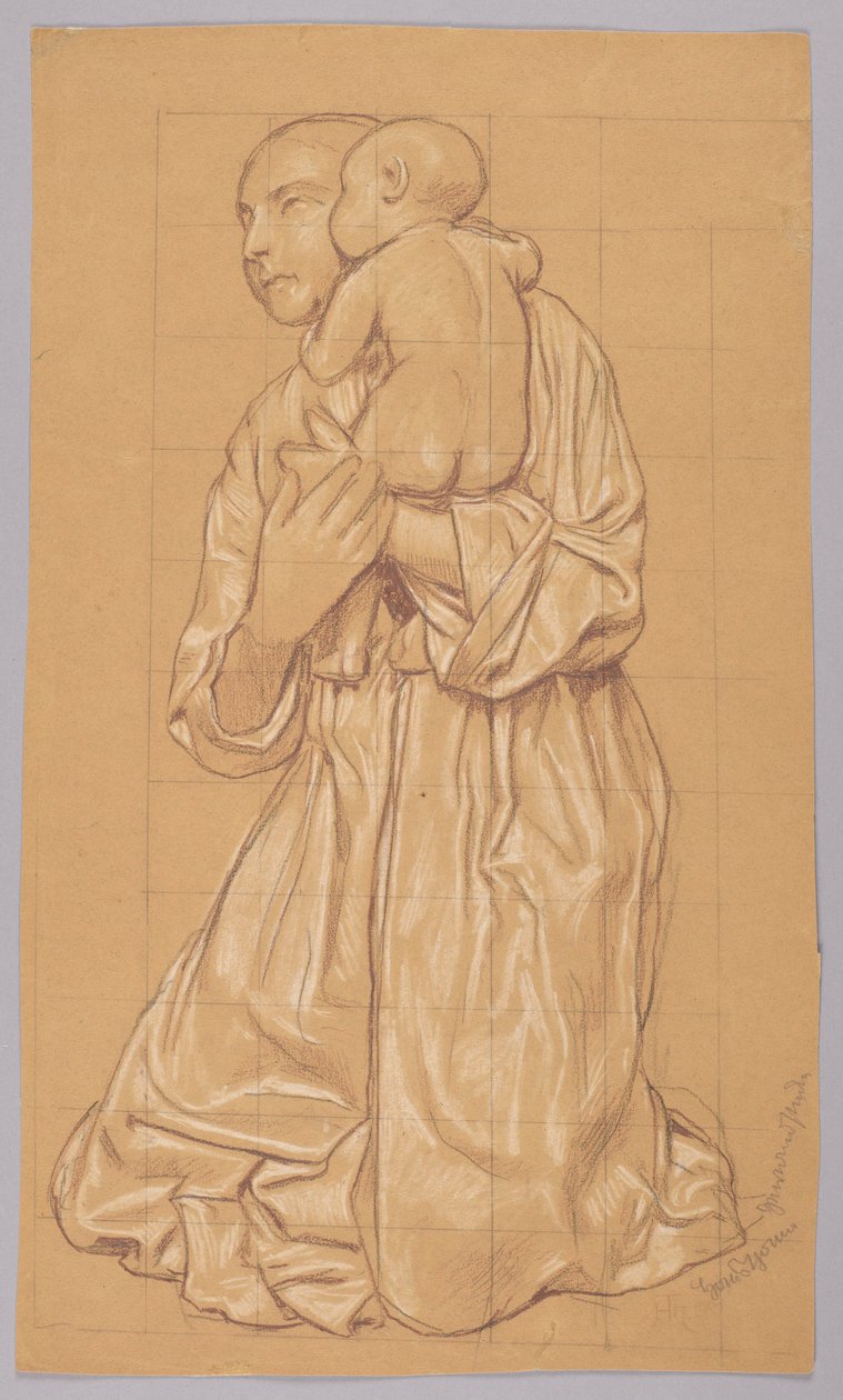 Frau mit Kind auf dem Arm autorstwa Hans Thoma
