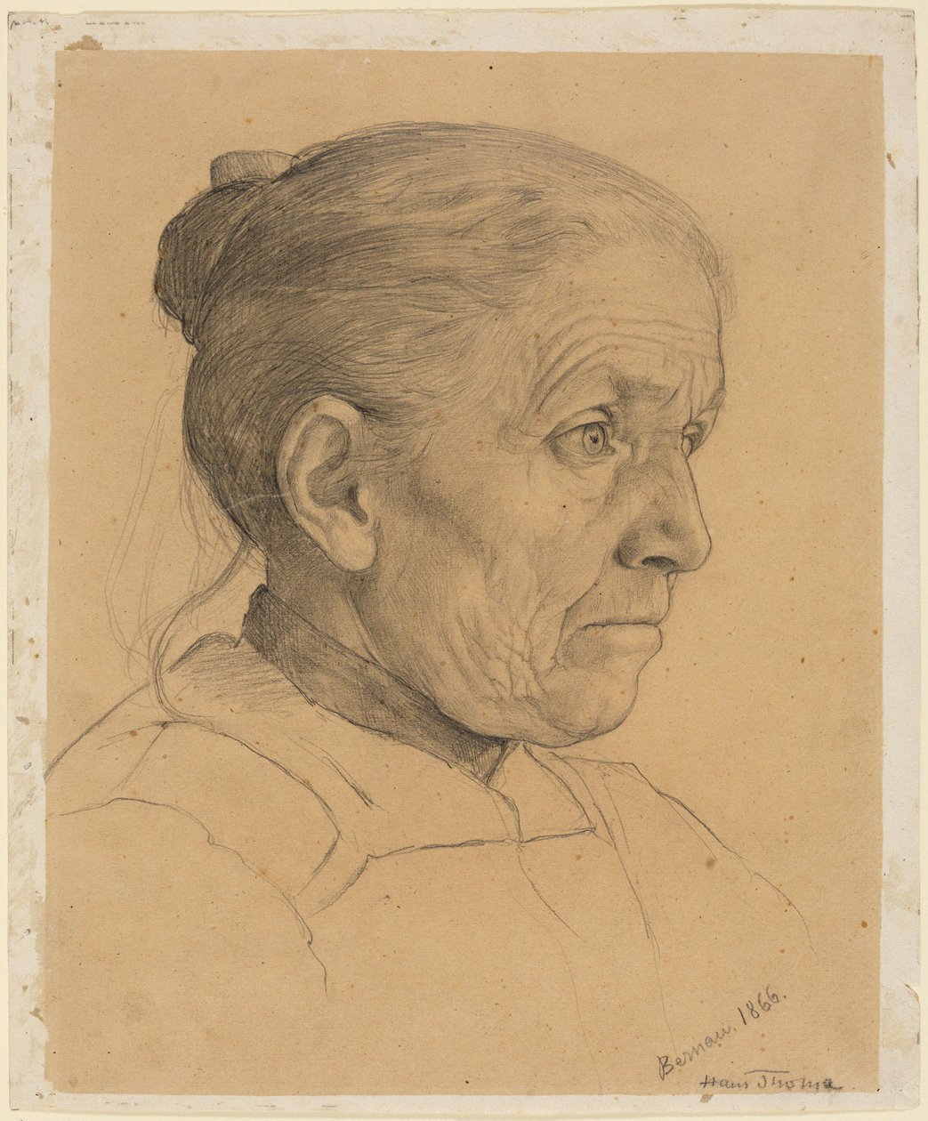 Głowa matki artysty autorstwa Hans Thoma