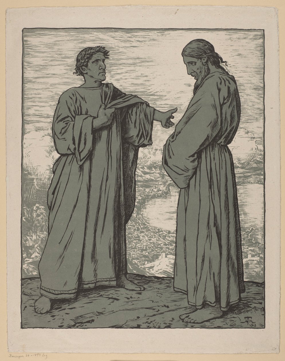 Kuszenie Chrystusa autorstwa Hans Thoma