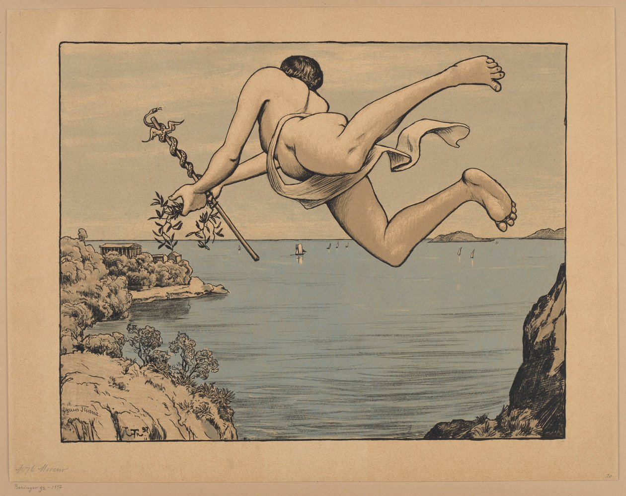 Lecący Merkury, pl. 76 autorstwa Hans Thoma