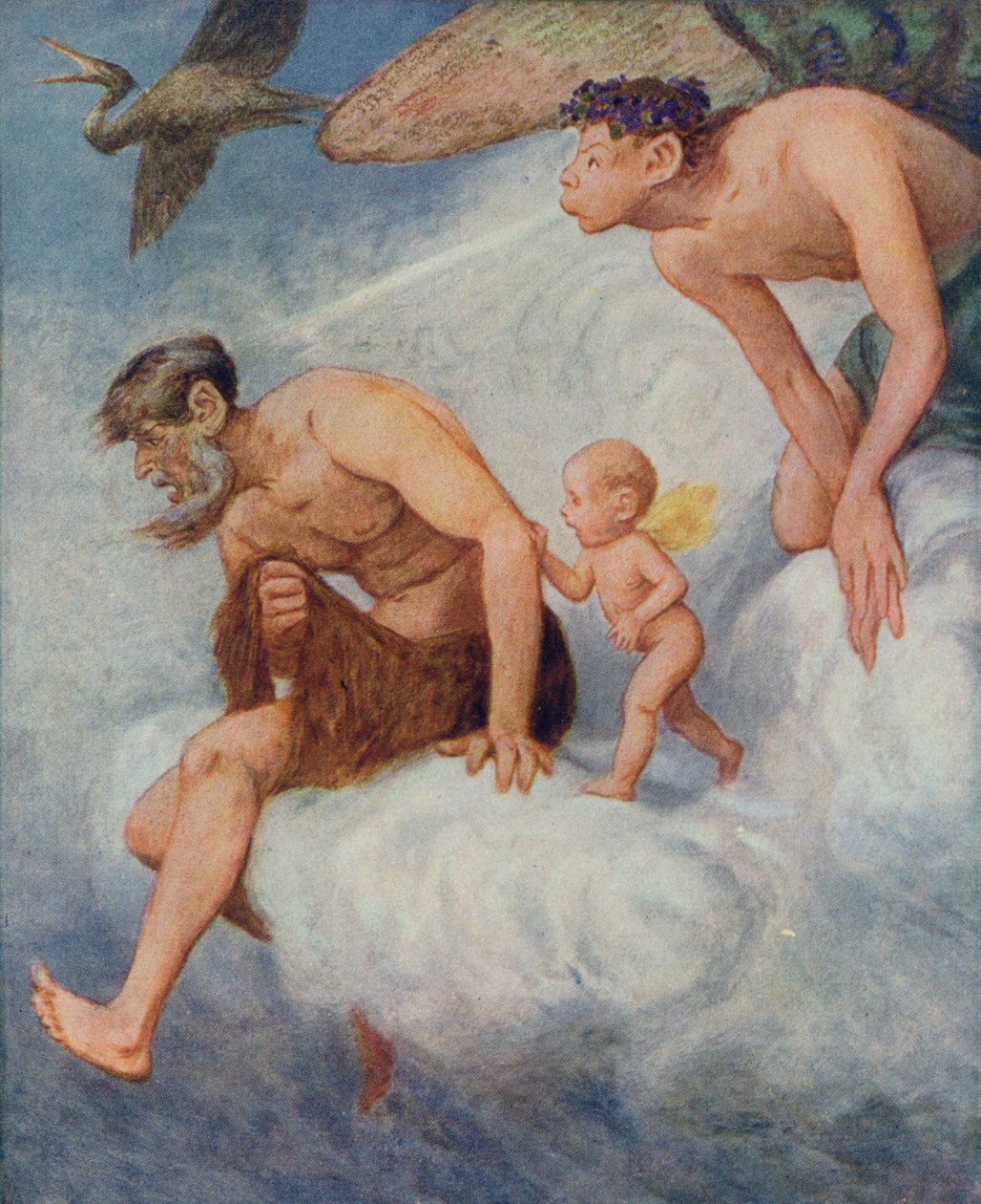 marzec, ilustracja z „Festkalender” wydana w Lipsku ok. 1910 autorstwa Hans Thoma