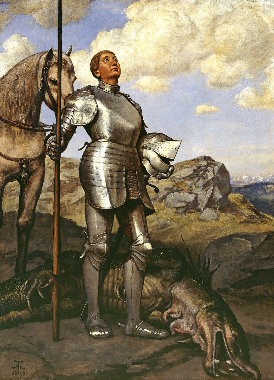 Rycerz św. Jerzego autorstwa Hans Thoma