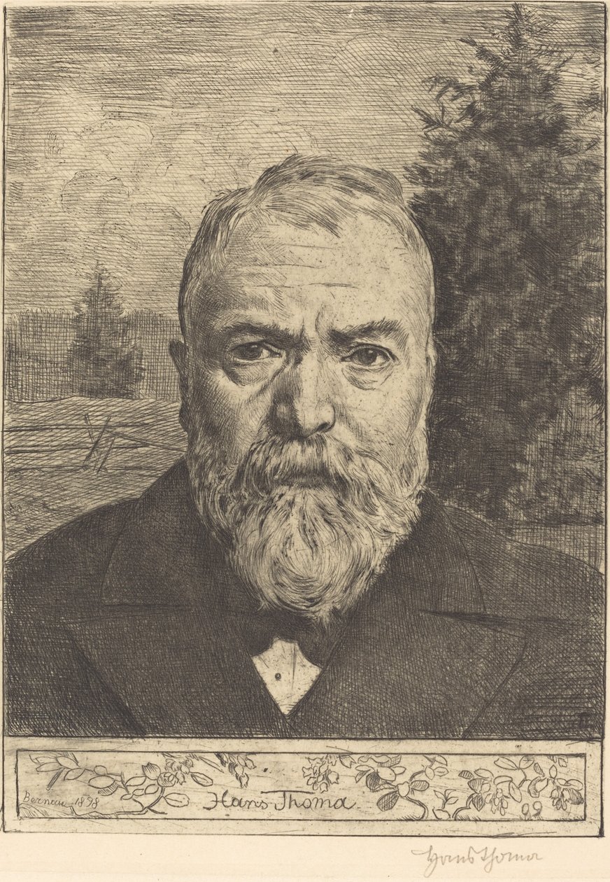 Autoportret II autorstwa Hans Thoma