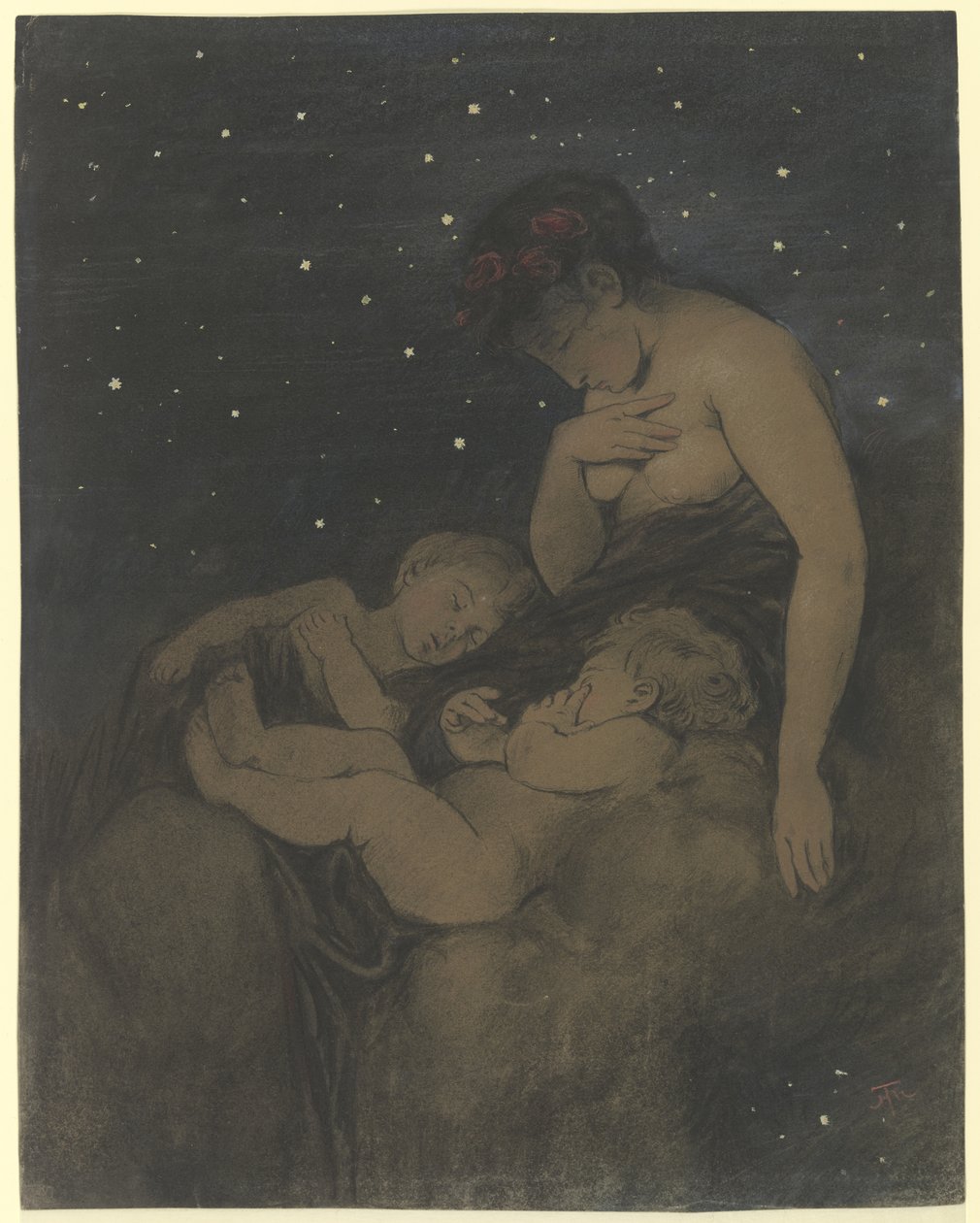 Noc autorstwa Hans Thoma