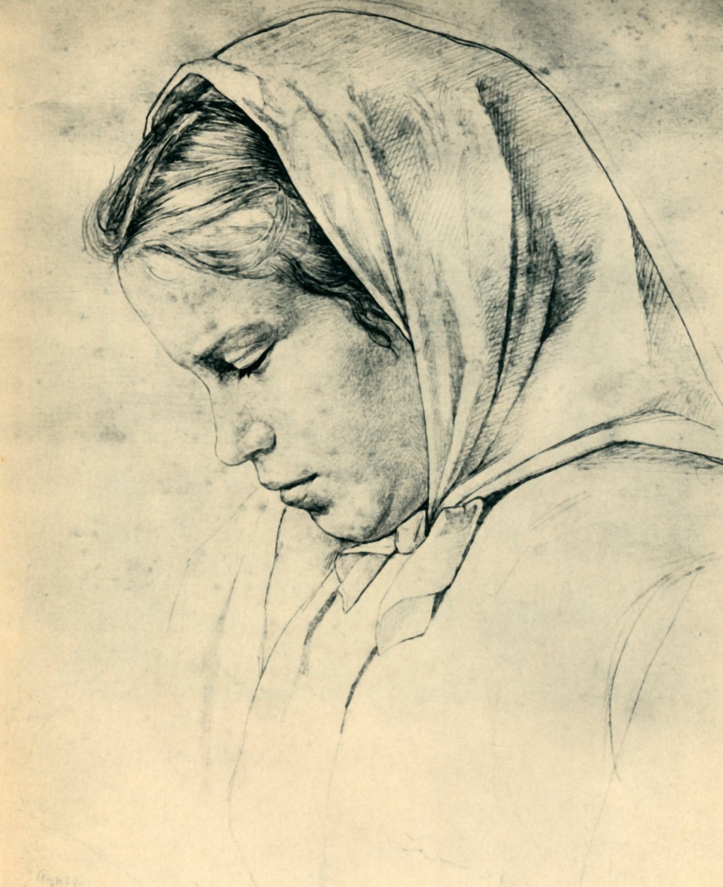 Siostra artystki Agathe, 1866, 1943. autorstwa Hans Thoma