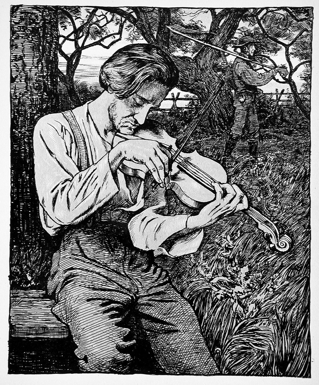 Skrzypek autorstwa Hans Thoma
