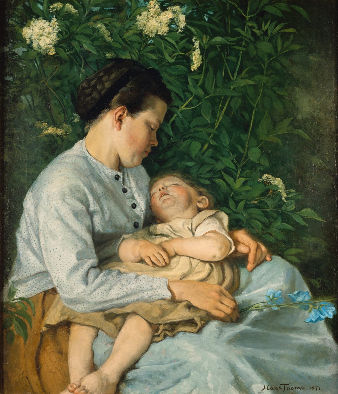 Pod krzakiem czarnego bzu autorstwa Hans Thoma