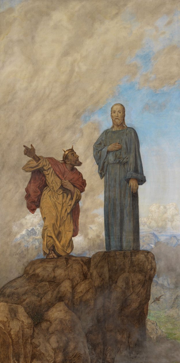 Kuszenie Chrystusa autorstwa Hans Thoma