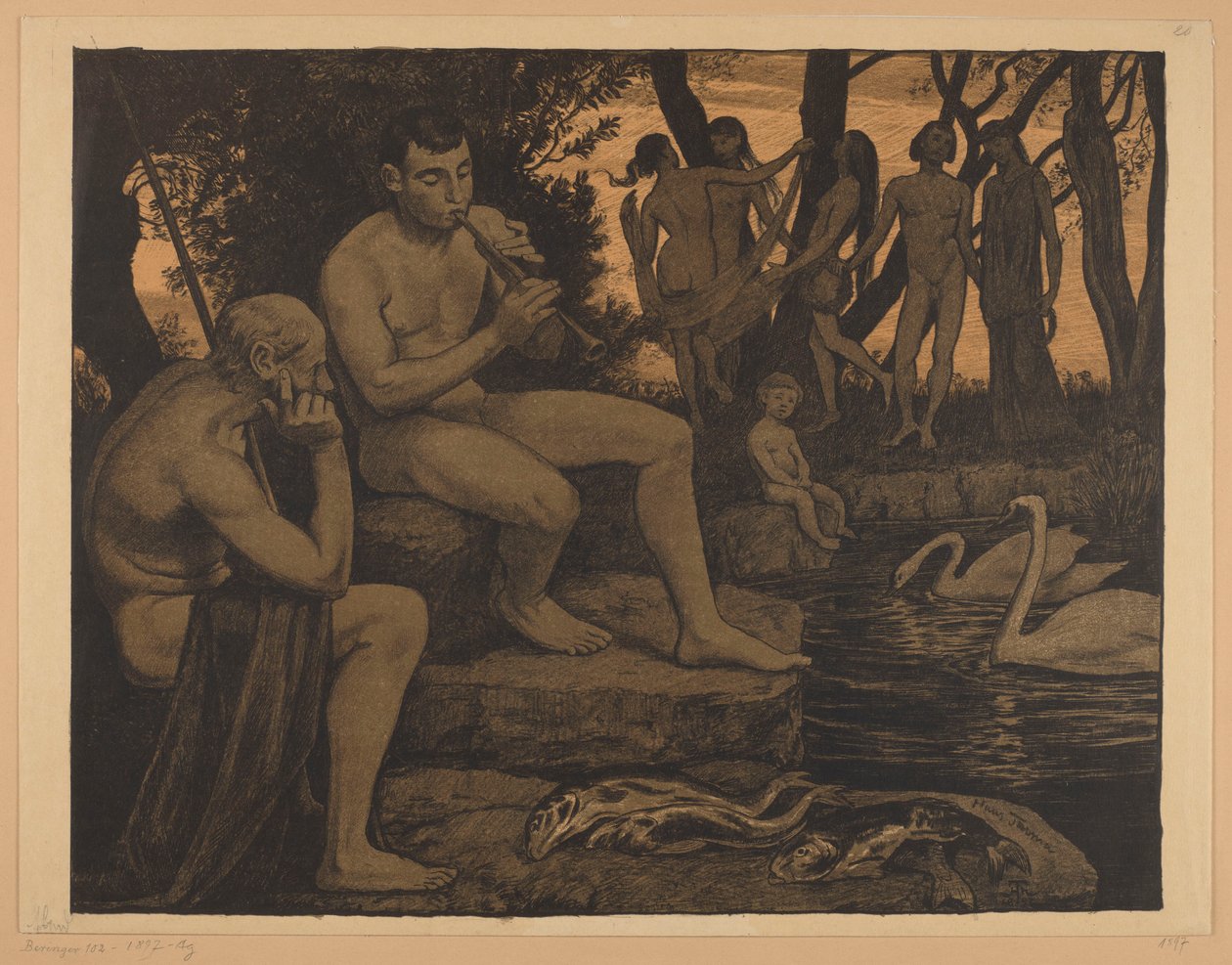 Wieczór (idylla leśna) autorstwa Hans Thoma