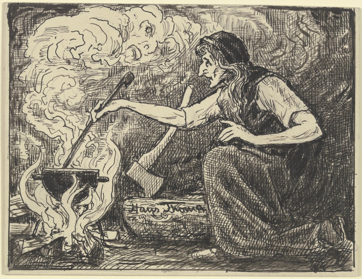 Kuchnia czarownic autorstwa Hans Thoma