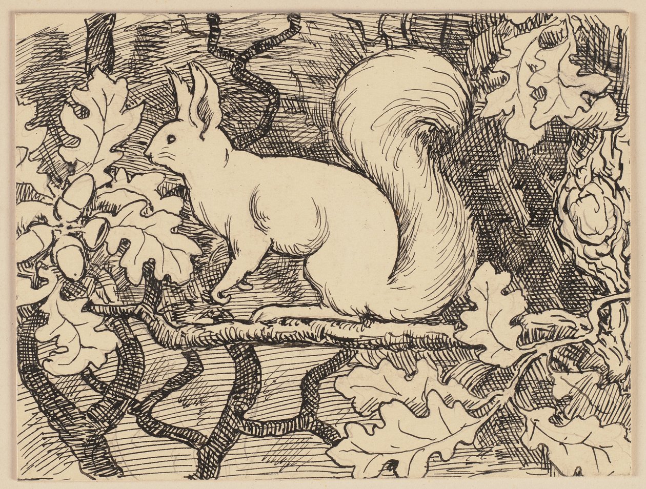 Ilustracja do podręcznika: Eichhorn autorstwa Hans Thoma