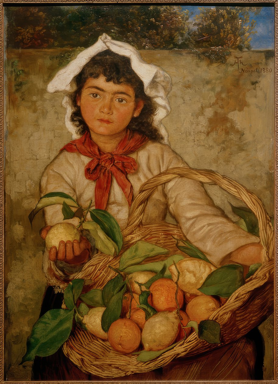 Sprzedawca cytryny autorstwa Hans Thoma