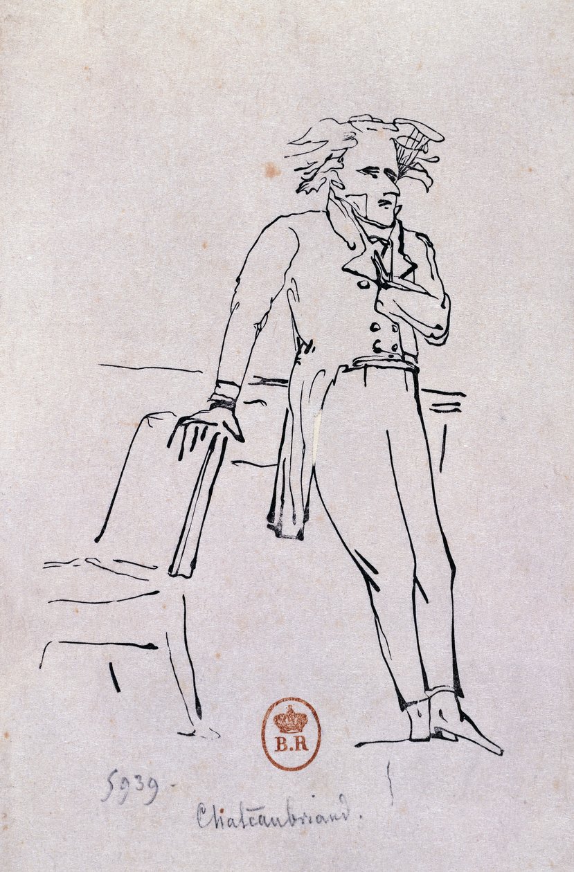 Portret Francois-Rene de Chateaubrianda autorstwa Hans Toepper