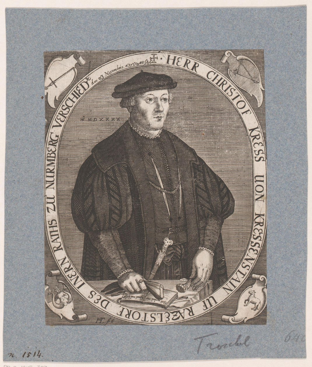 Portret Christopha II Kreßa von Kressenstein autorstwa Hans Troschel