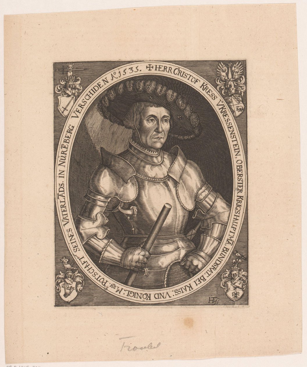 Portret Christopha I Kressa von Kressenstein autorstwa Hans Troschel