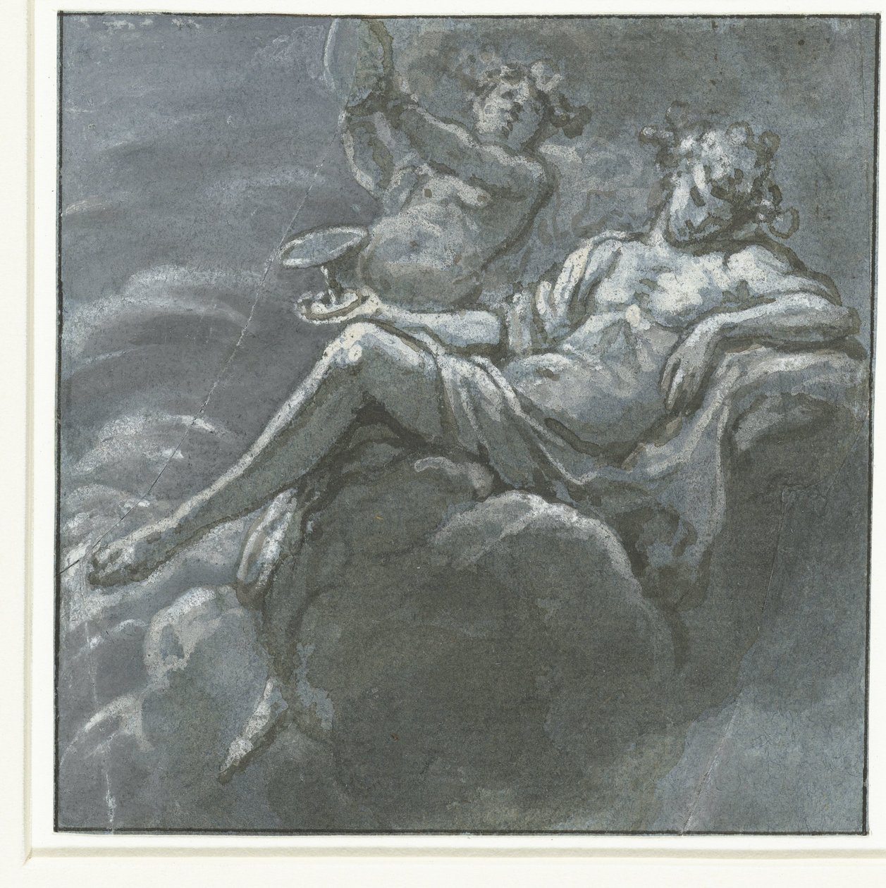 Bachus z miską do picia i Sileen autorstwa Hans Ulrich Franck
