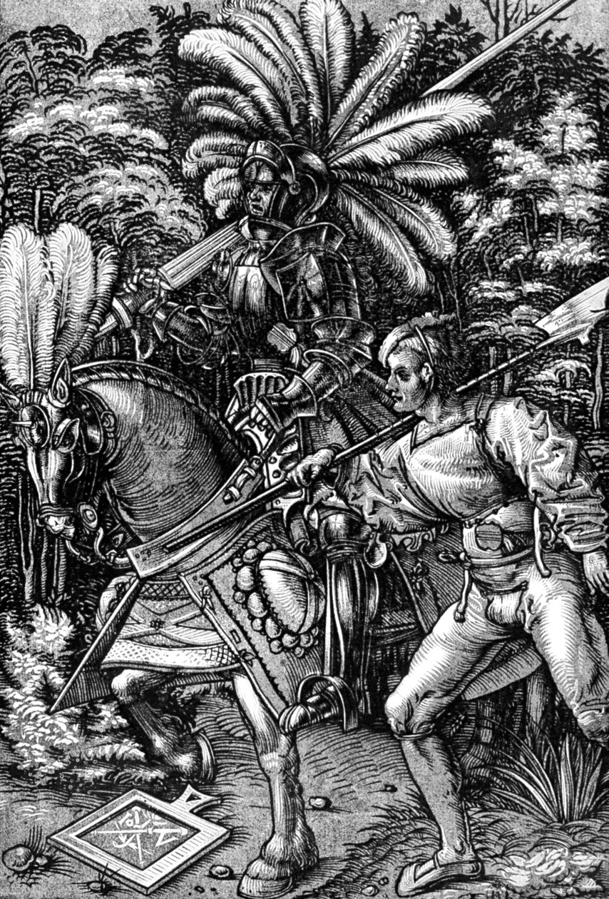 „Rycerz i Giermek”, początek XVI w., 1929 r. autorstwa Hans Wechtlin the Elder
