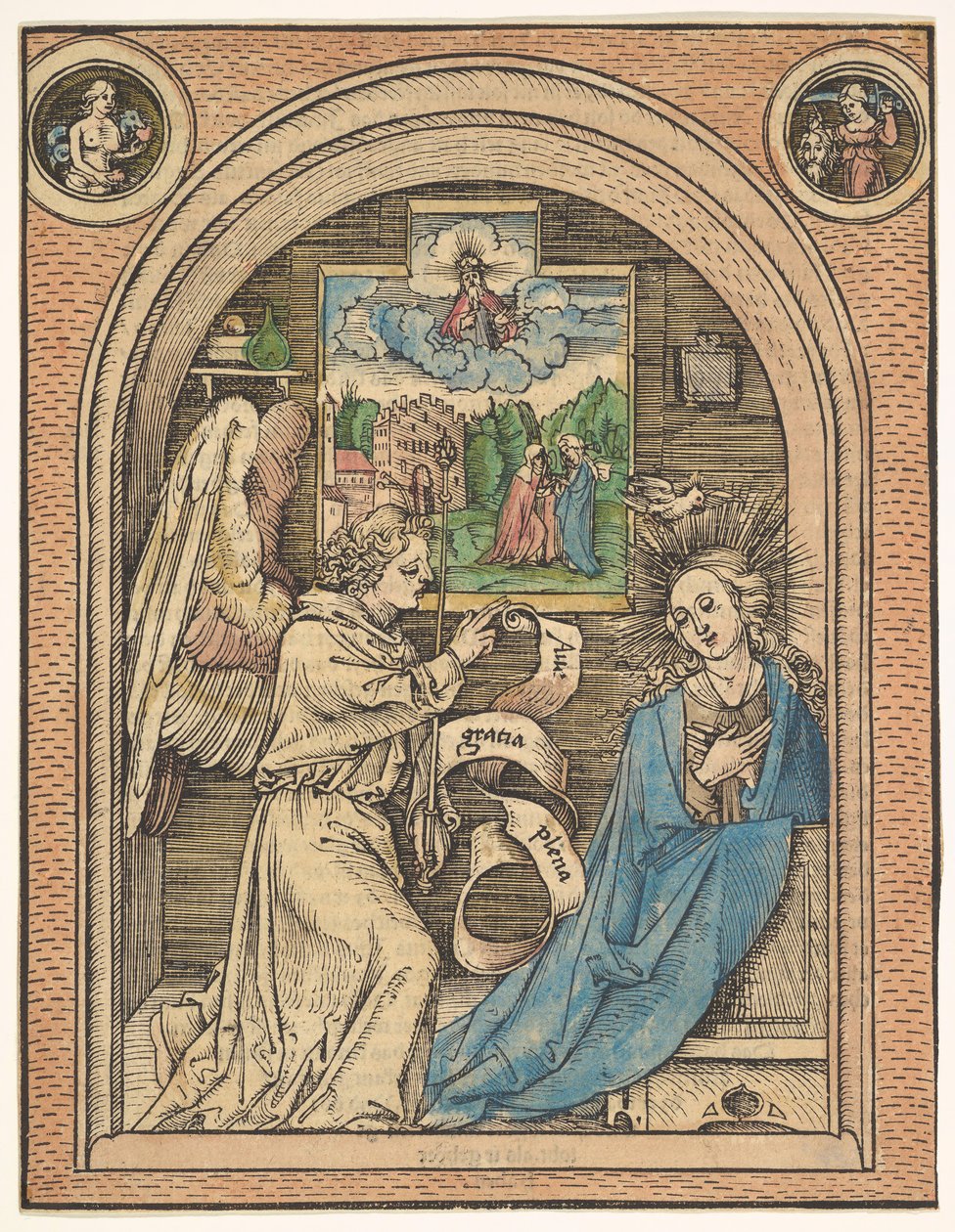 Zwiastowanie, koniec XV-początek XVI wieku. autorstwa Hans Wechtlin the Elder