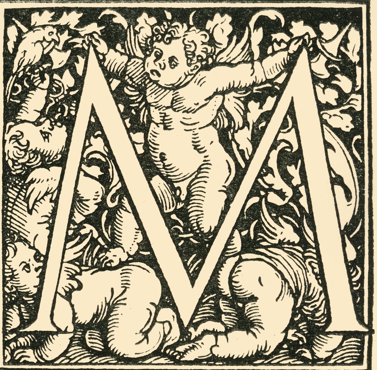 M - Alfabet Hansa Weiditza, c1520-1521, 1908. autorstwa Hans Weiditz