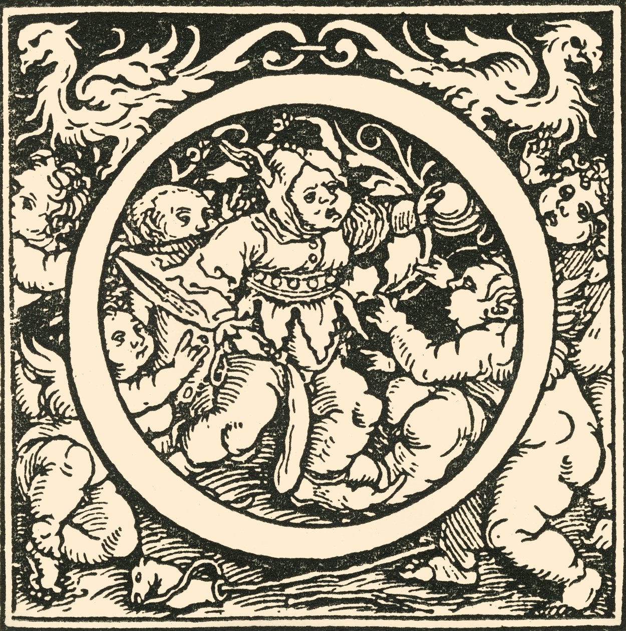 O - Alfabet Hansa Weiditza, c1520-1521, 1908. autorstwa Hans Weiditz