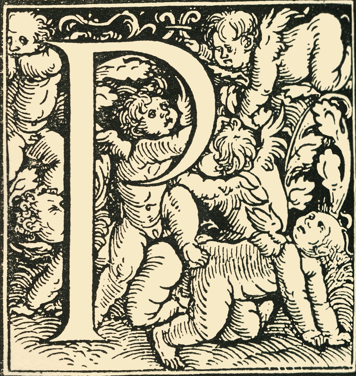 P - Alfabet Hansa Weiditza, c1520-1521, 1908. autorstwa Hans Weiditz