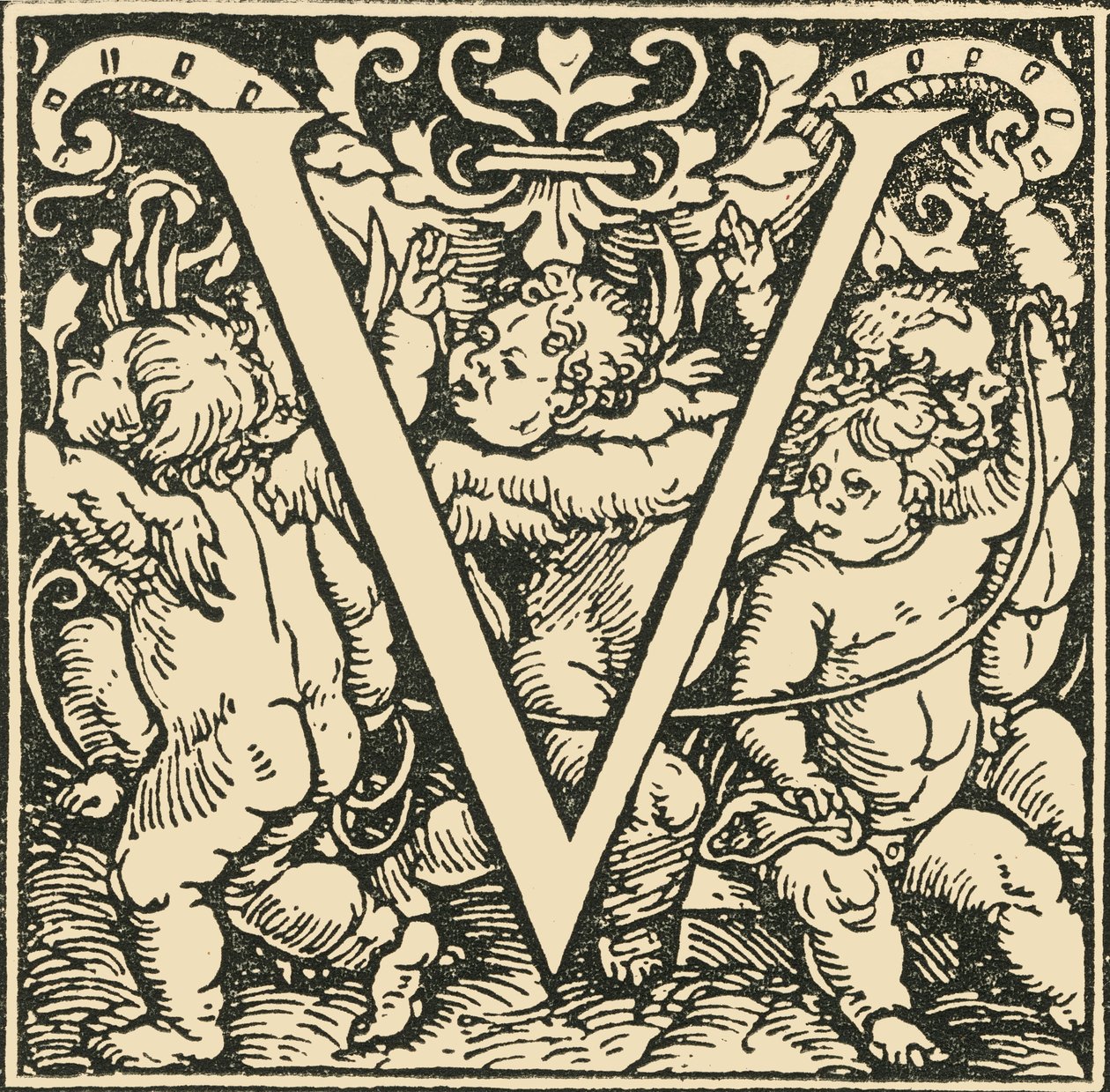 V - Alfabet Hansa Weiditza, c1520-1521, 1908. autorstwa Hans Weiditz