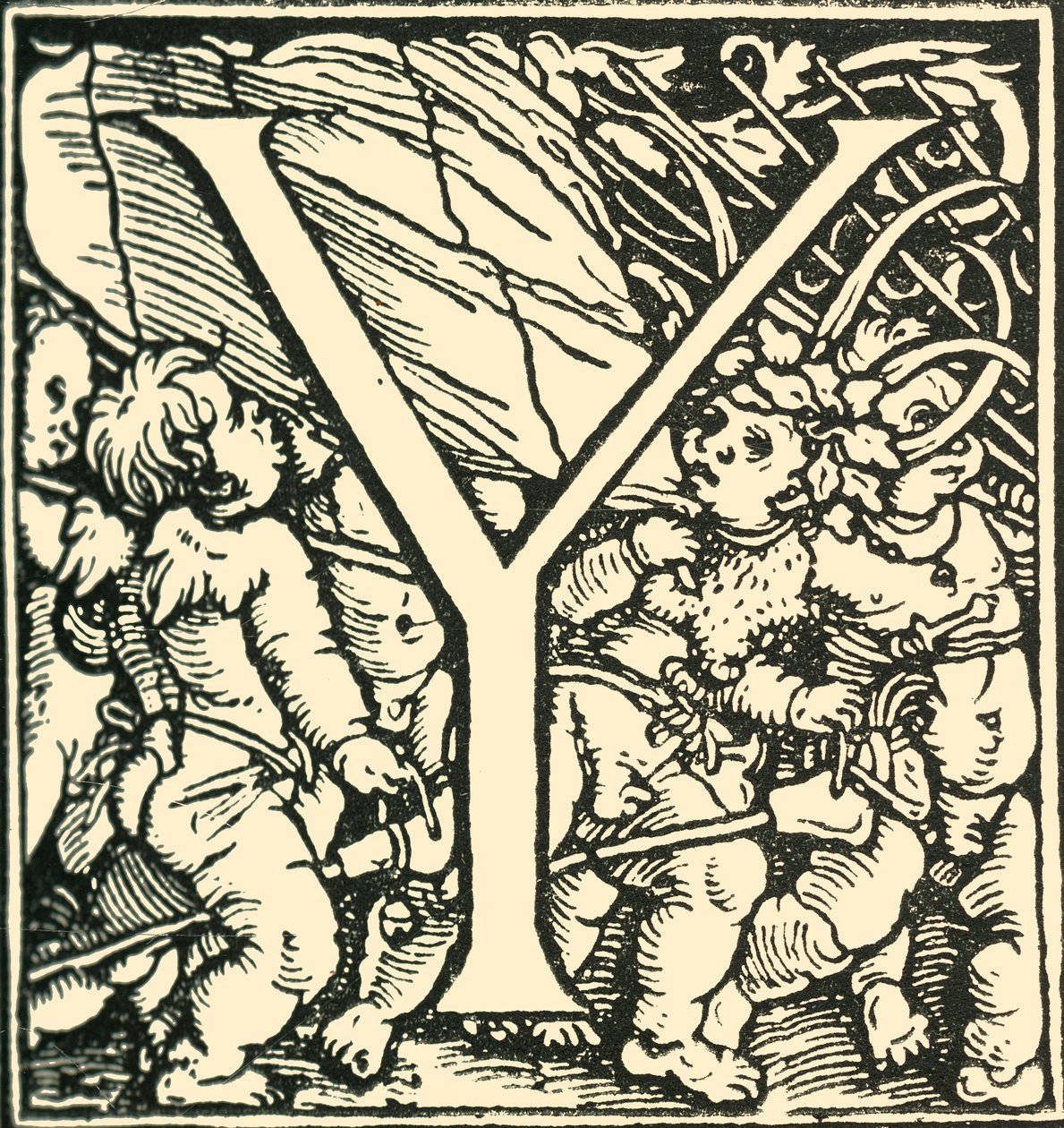 Y - Alfabet Hansa Weiditza, c1520-1521, 1908. autorstwa Hans Weiditz