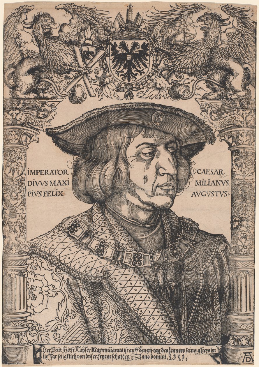 Cesarz Maksymilian I autorstwa Hans Weiditz, II, after Albrecht Dürer