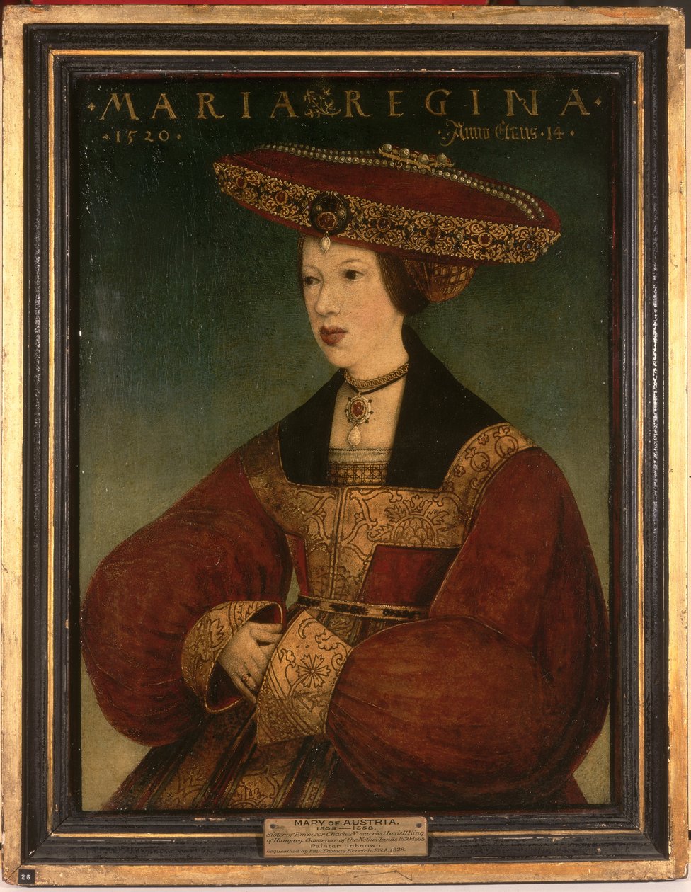 Maria Austriacka, c.1520 (olej na welinie na desce) autorstwa Hans or Johan Maler