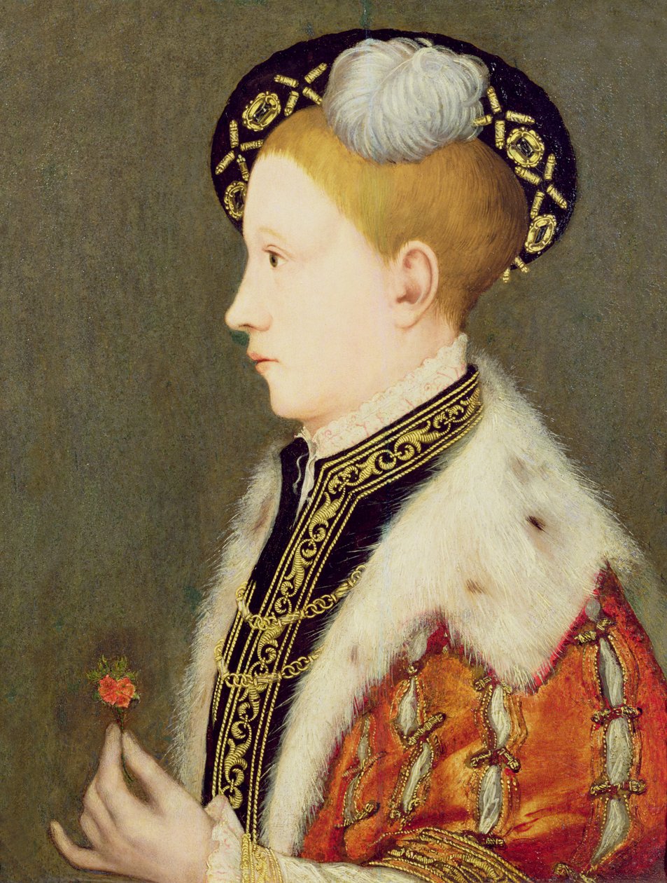 Król Edward V (1537-53) autorstwa Hans school of Holbein