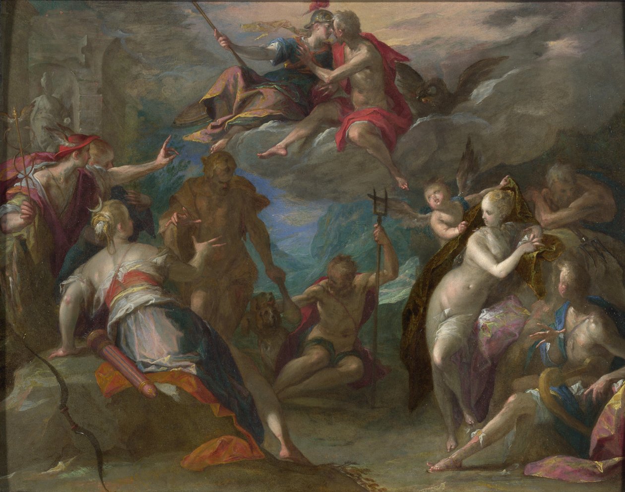 Zdumienie bogów, 1590s autorstwa Hans von Aachen