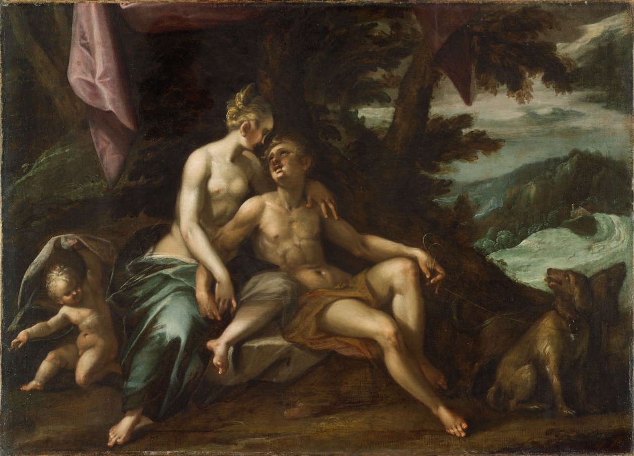 Wenus i Adonis autorstwa Hans von Aachen
