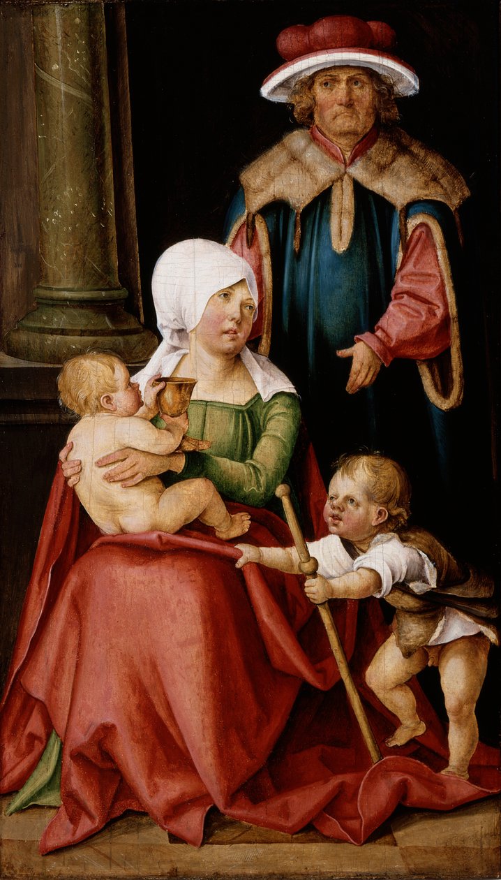 Maria Salome i Zebedeusz z synami Jakubem Większym i Janem Ewangelistą autorstwa Hans von Kulmbach