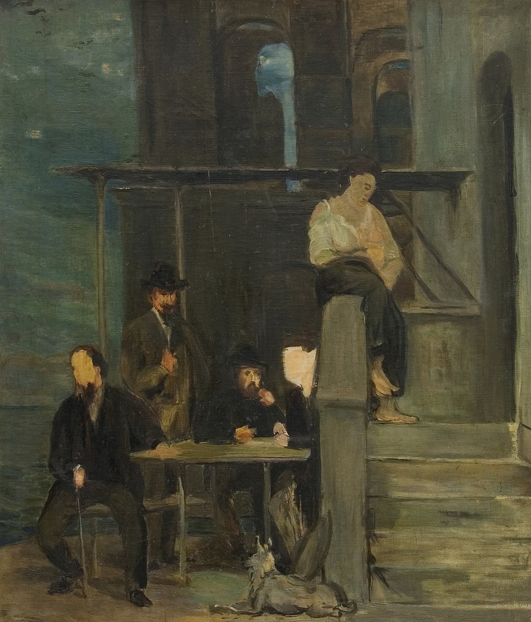 Badanie dotyczące fresku „Pergola” w Stacji Zoologicznej w Neapolu autorstwa Hans von Marées