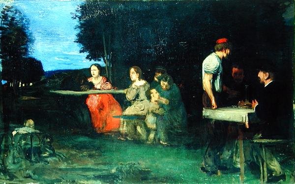 Scena rzymska, 1871 autorstwa Hans von Marées