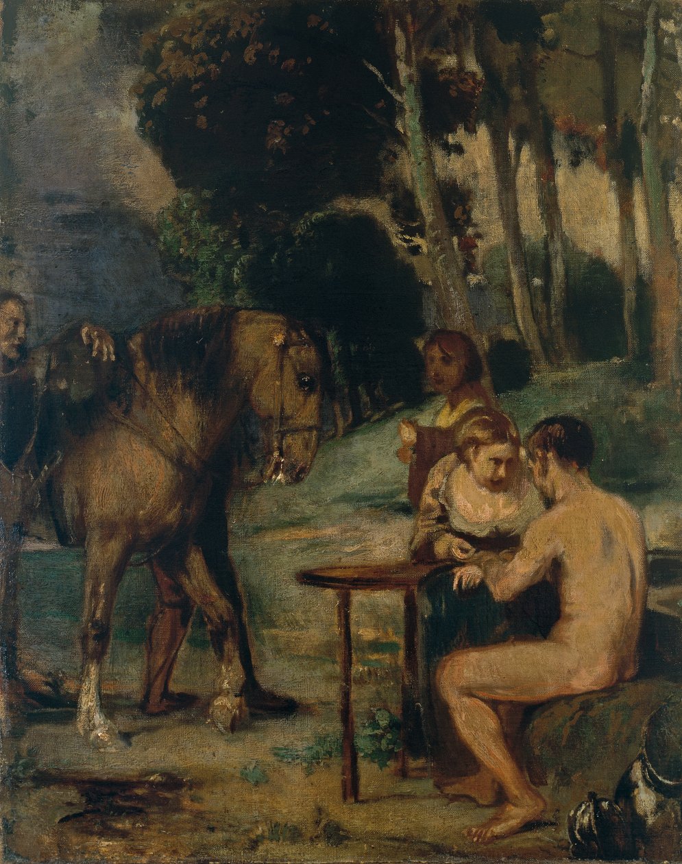 Wieczorna scena w lesie autorstwa Hans von Marées