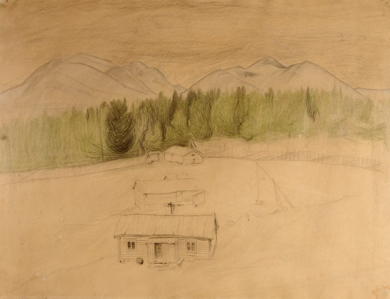 Projekt do „Zimowej nocy w górach” autorstwa Harald Oscar Sohlberg