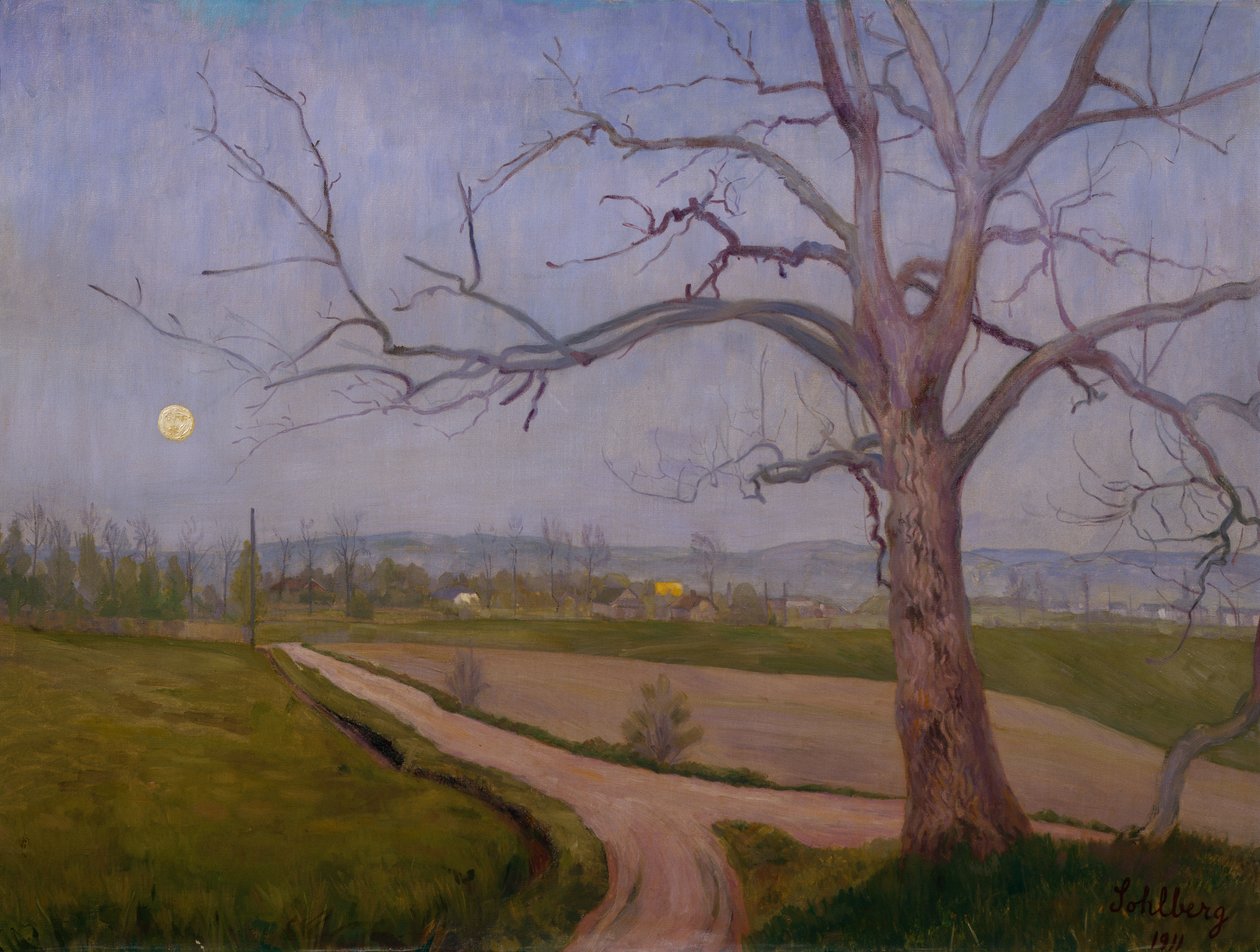 Wiosenny wieczór w Vestre Aker autorstwa Harald Oscar Sohlberg