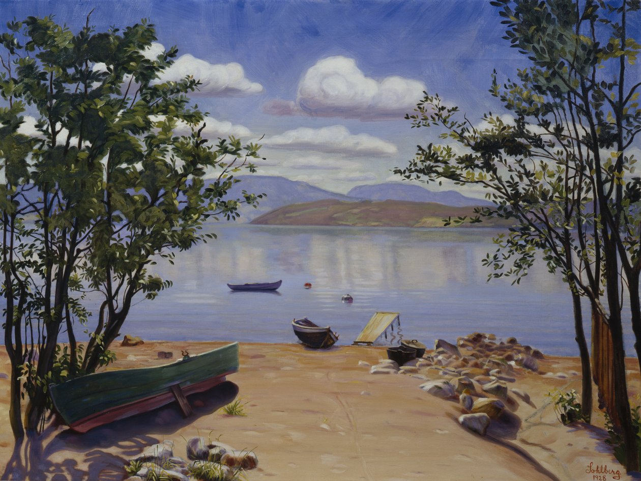 Widok na Mjøsa autorstwa Harald Oscar Sohlberg