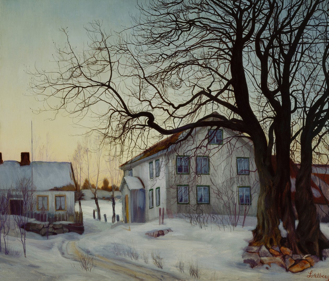 Zimowy wieczór autorstwa Harald Oscar Sohlberg