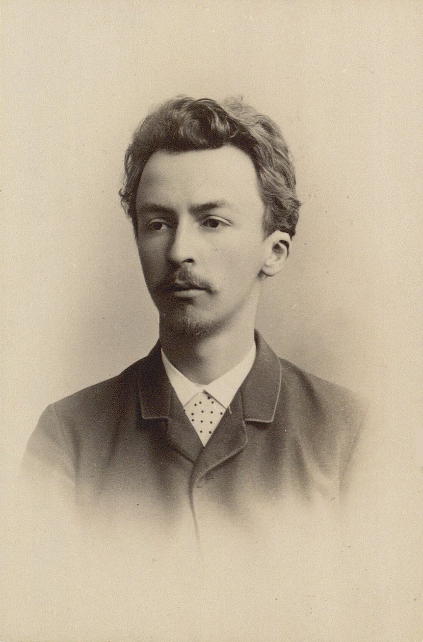 Portret Vilhelma Hammershøi 1864-1916, 1889. autorstwa Harald Riise