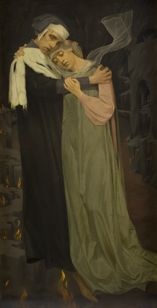 Paolo i Francesca autorstwa Harald Slott Møller