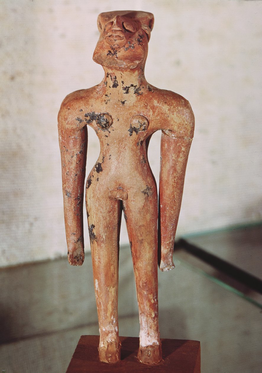 Figura hermafrodyty z Mohendżo-Daro, Dolina Indusu, Pakistan, 3000-1500 pne autorstwa Harappan