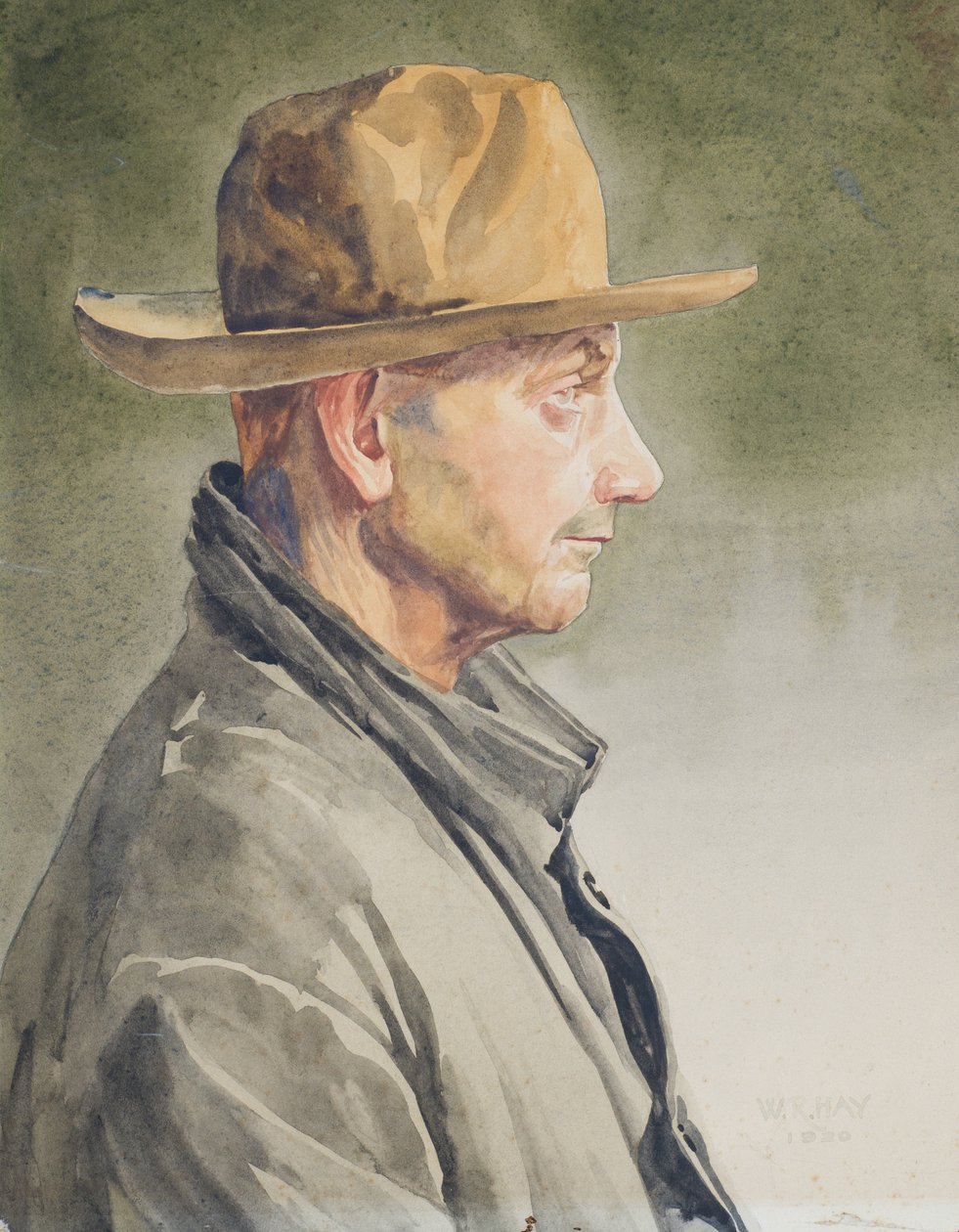 Autoportret, 1920 (wc na papierze) autorstwa Hardie William Hay