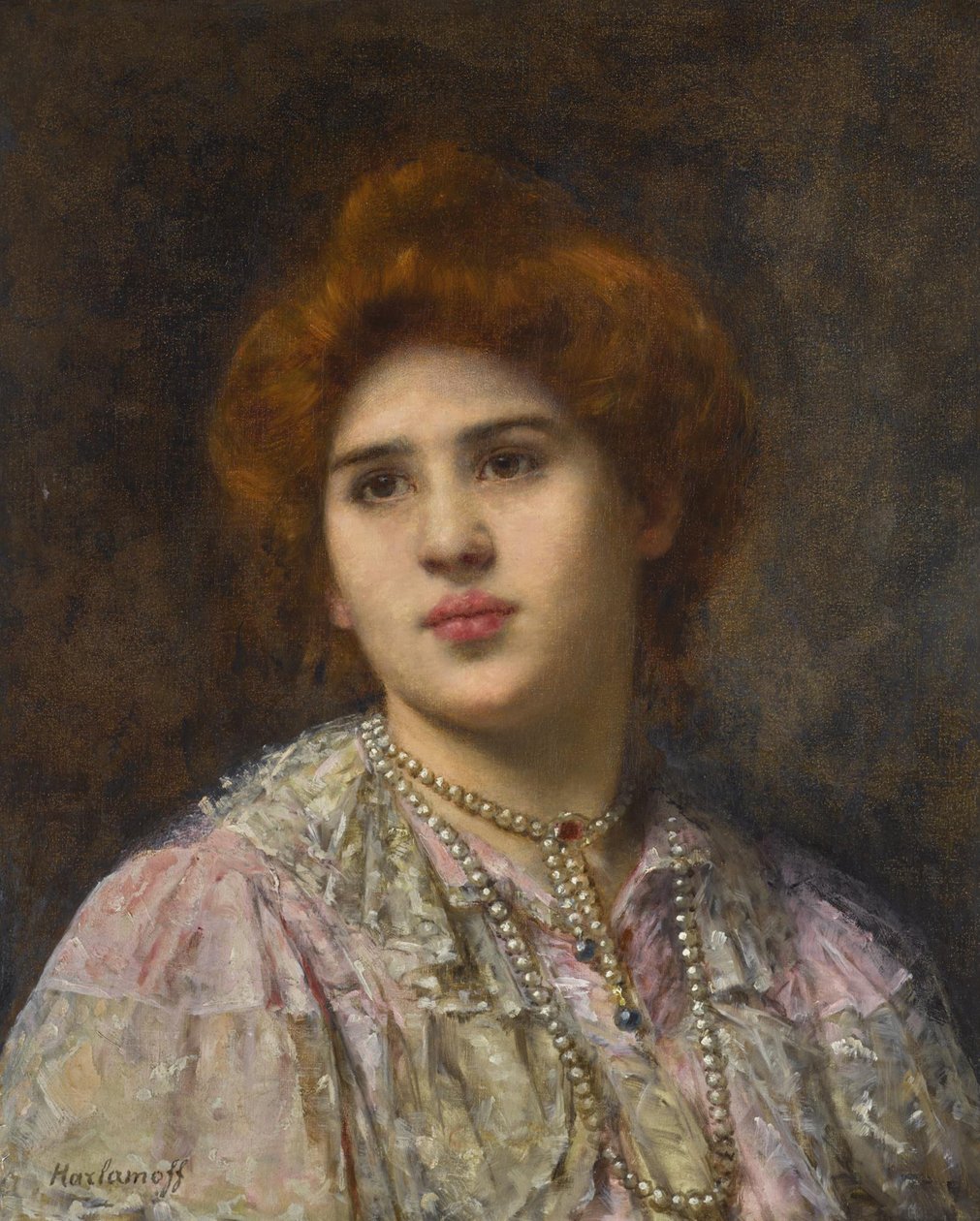 Portret śpiewaczki operowej Félii Litvinne 1860-1936. autorstwa Harlamov
